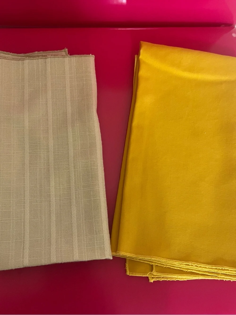Vintage Assorted Fabric Napkins in Green, Brown & Yellow 12